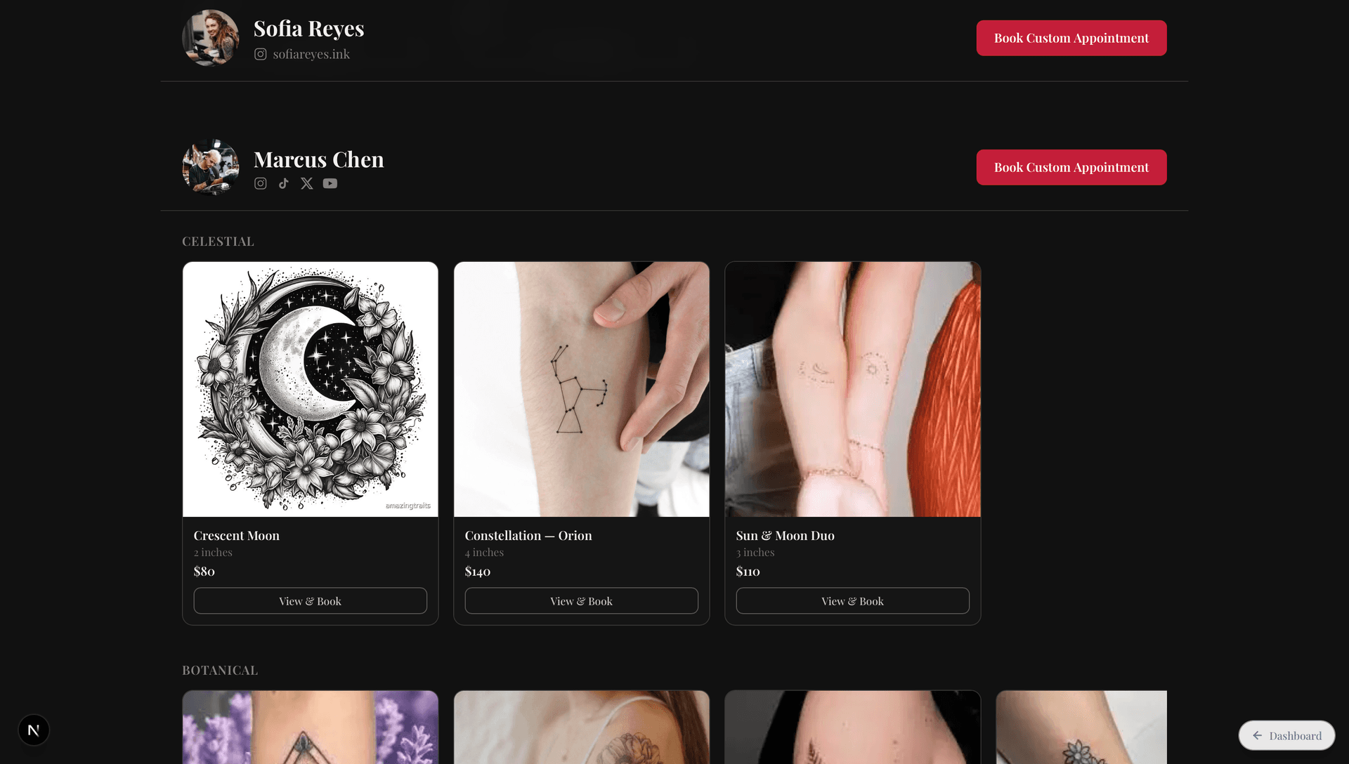 Multi-artist shops